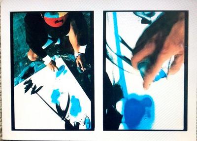 Card for Futura 2000 exhibition at Gallery B5, Monaco