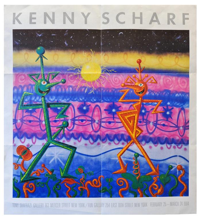 Poster for Kenny Scharf's exhibition at Tony Shafrazi Gallery and Fun Gallery, New York